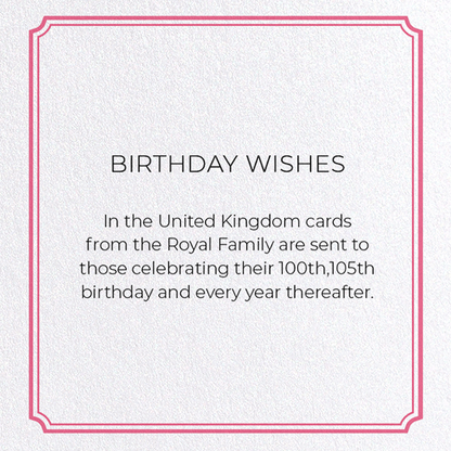 BIRTHDAY WISHES: Vintage Greeting Card