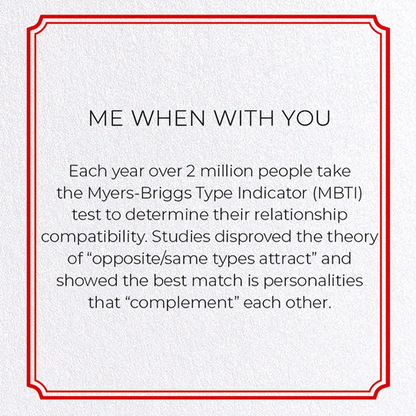 ME WHEN WITH YOU: Vintage Greeting Card