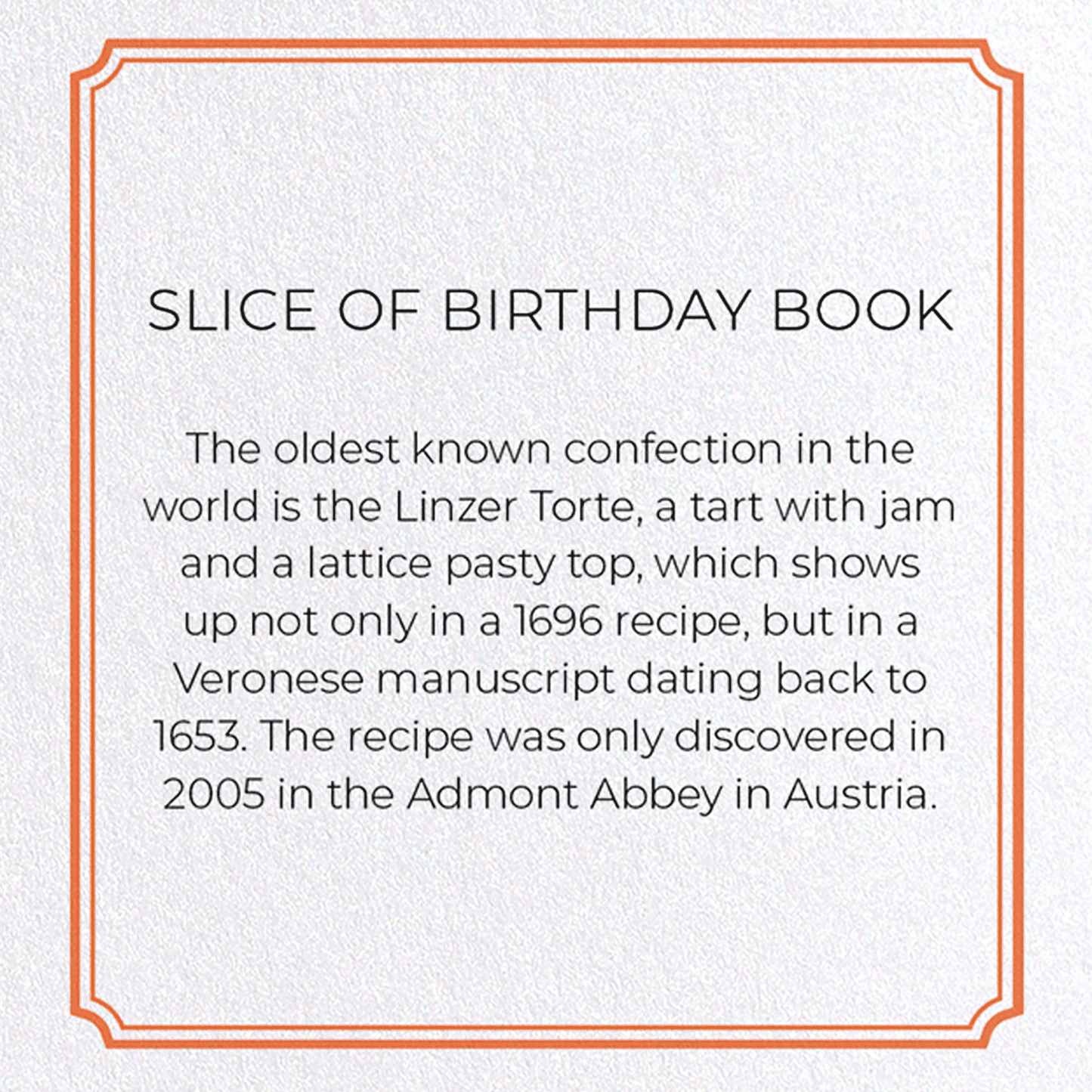 SLICE OF BIRTHDAY BOOK: Modern deco Greeting Card