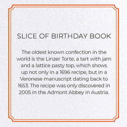 SLICE OF BIRTHDAY BOOK: Modern deco Greeting Card