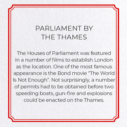 PARLIAMENT BY THE THAMES: Modern deco Greeting Card