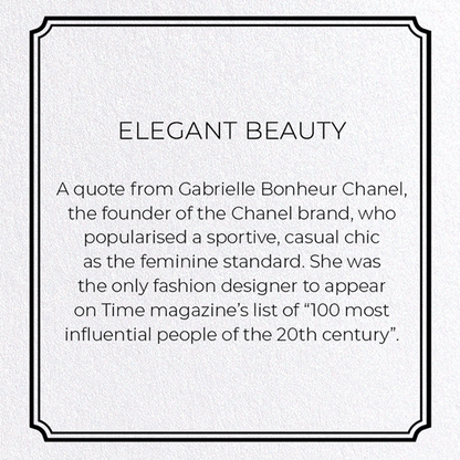 ELEGANT BEAUTY: Vintage Greeting Card