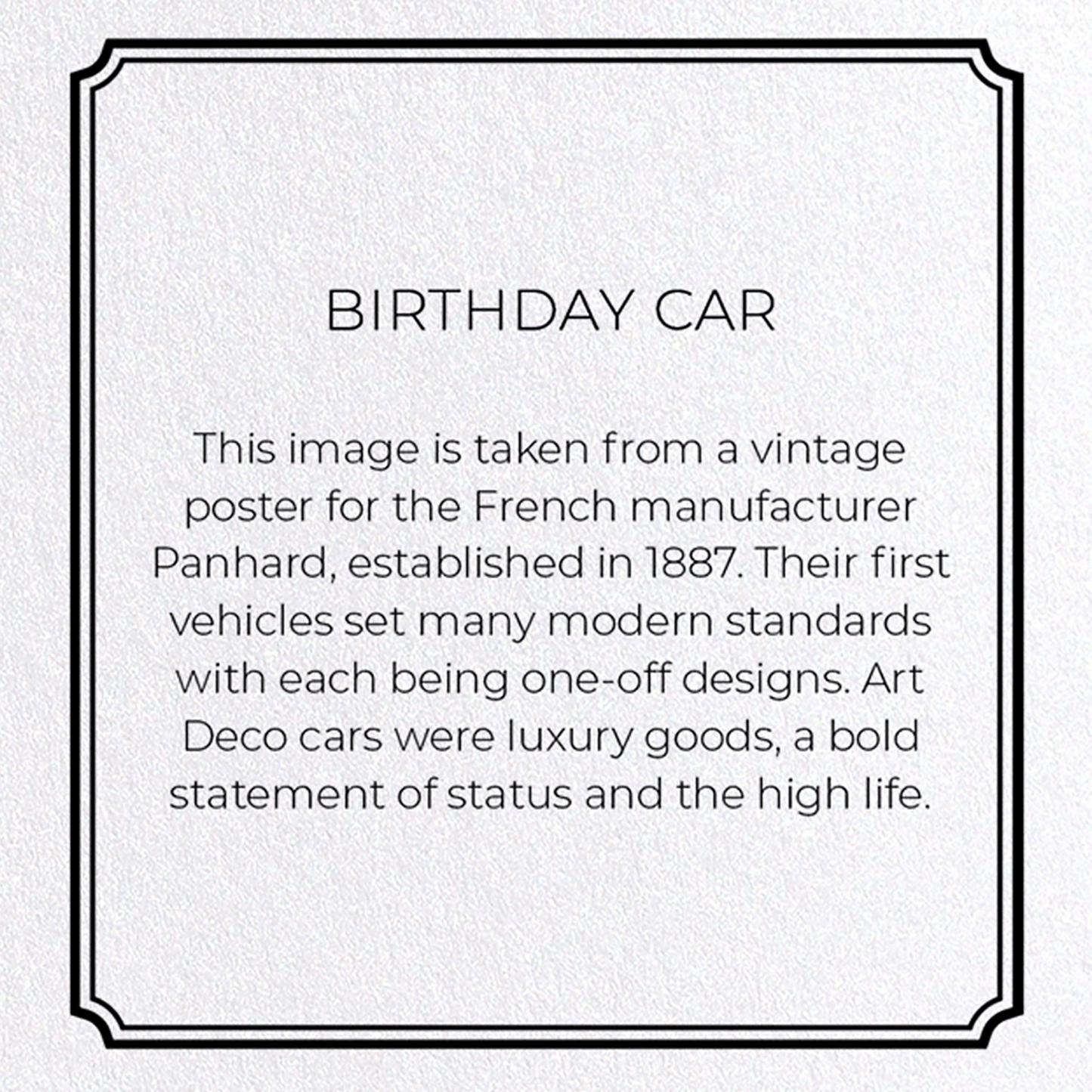 BIRTHDAY CAR: Vintage Greeting Card