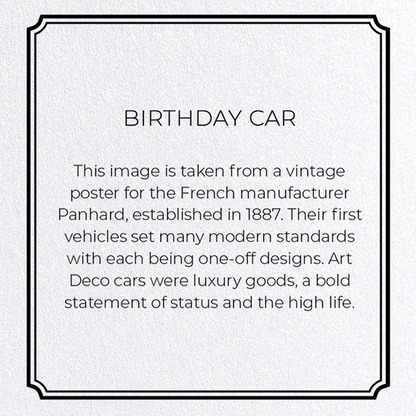 BIRTHDAY CAR: Vintage Greeting Card