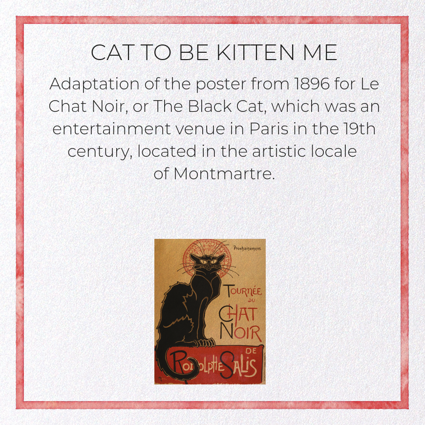 CAT TO BE KITTEN ME: Vintage Greeting Card