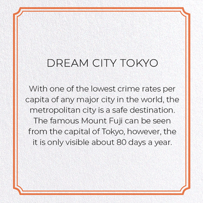 DREAM CITY TOKYO: Modern deco Greeting Card