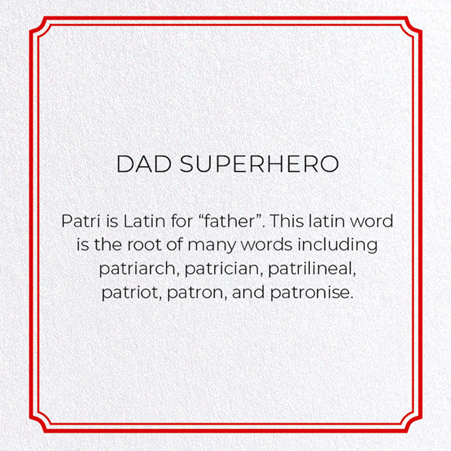 DAD SUPERHERO: Modern deco Greeting Card