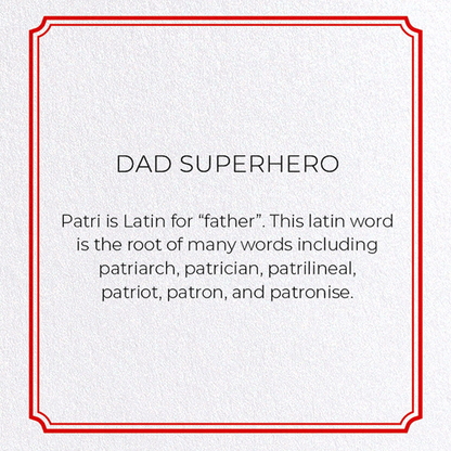 DAD SUPERHERO: Modern deco Greeting Card