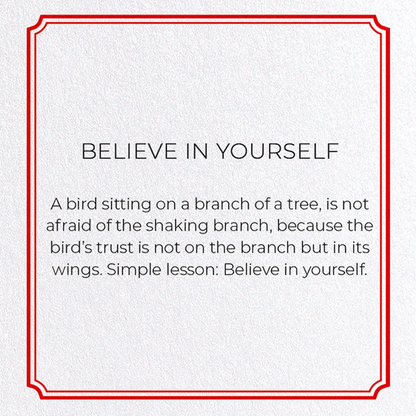 BELIEVE IN YOURSELF: Vintage Greeting Card