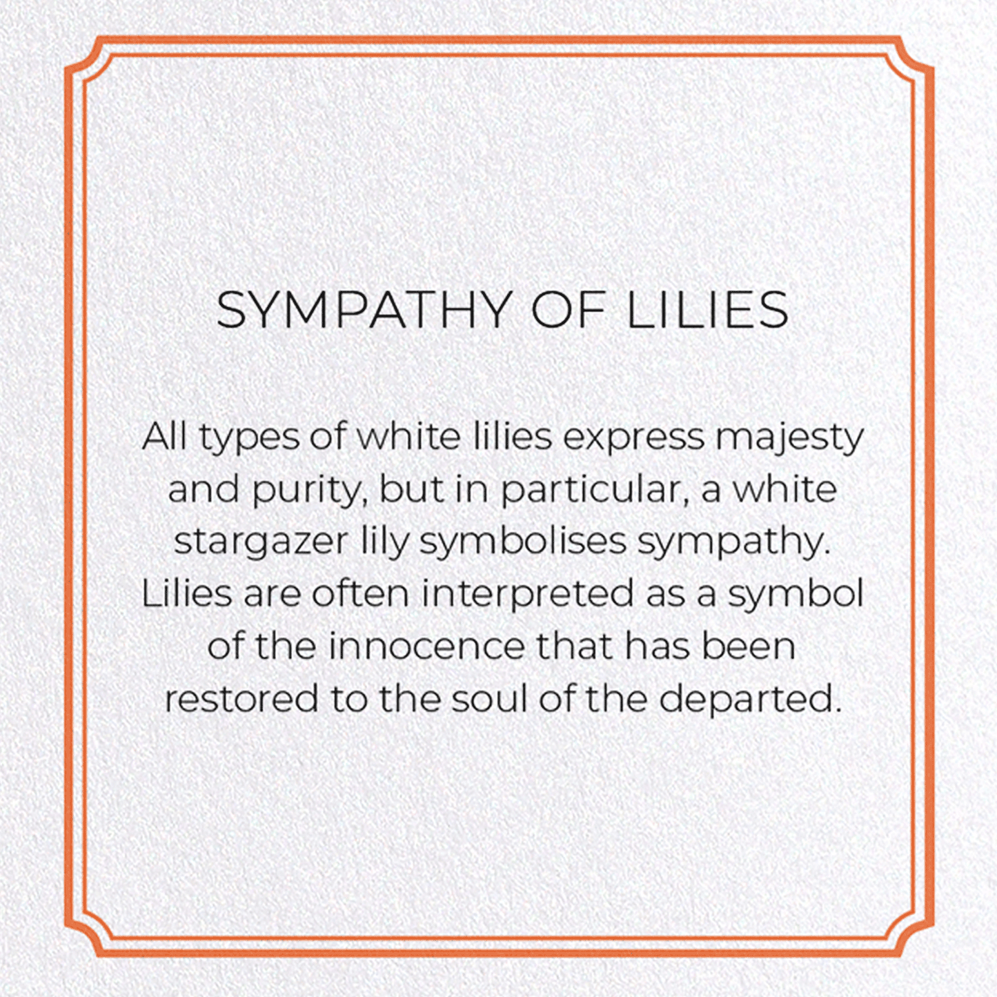 SYMPATHY OF LILIES: Vintage Greeting Card