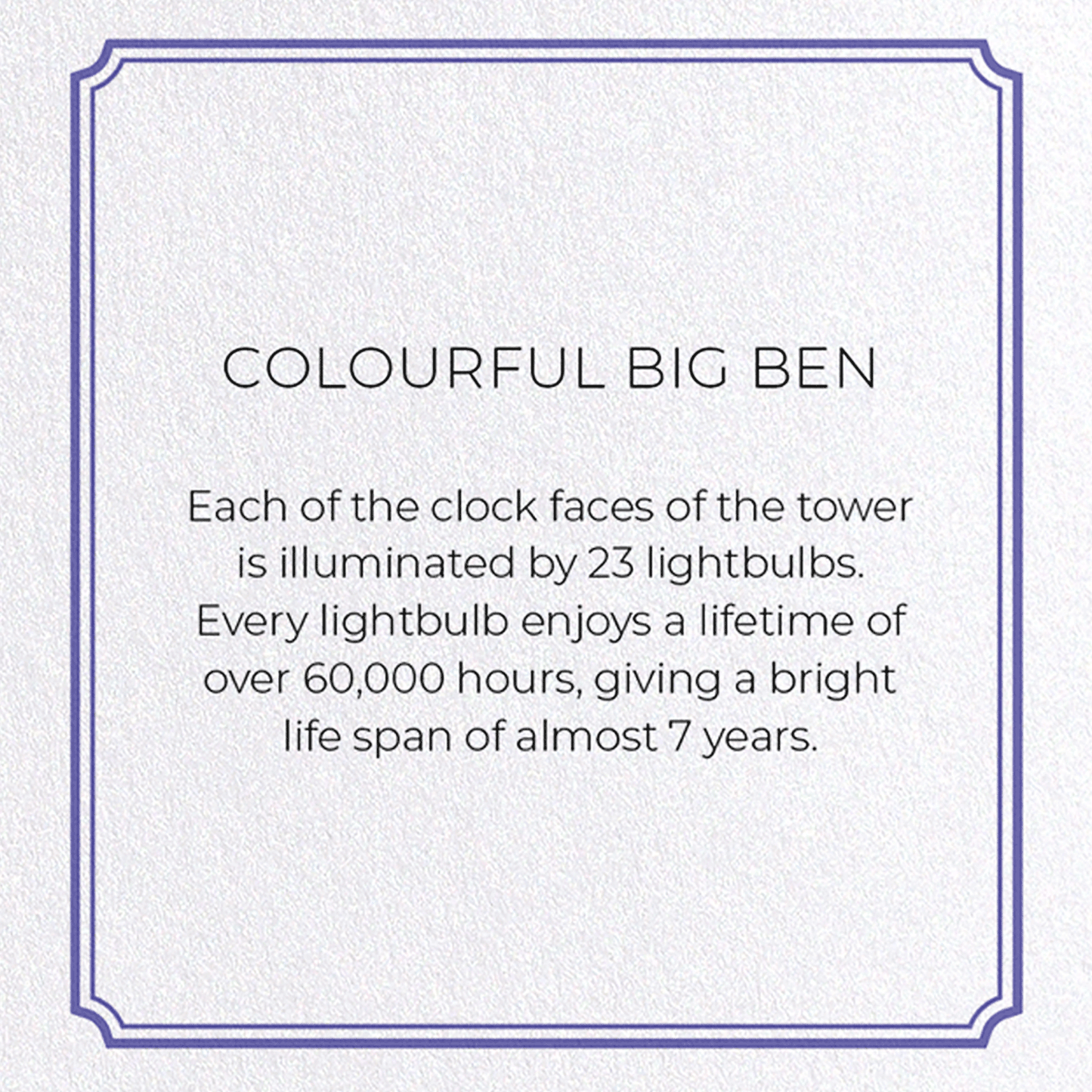 COLOURFUL BIG BEN: Modern deco Greeting Card