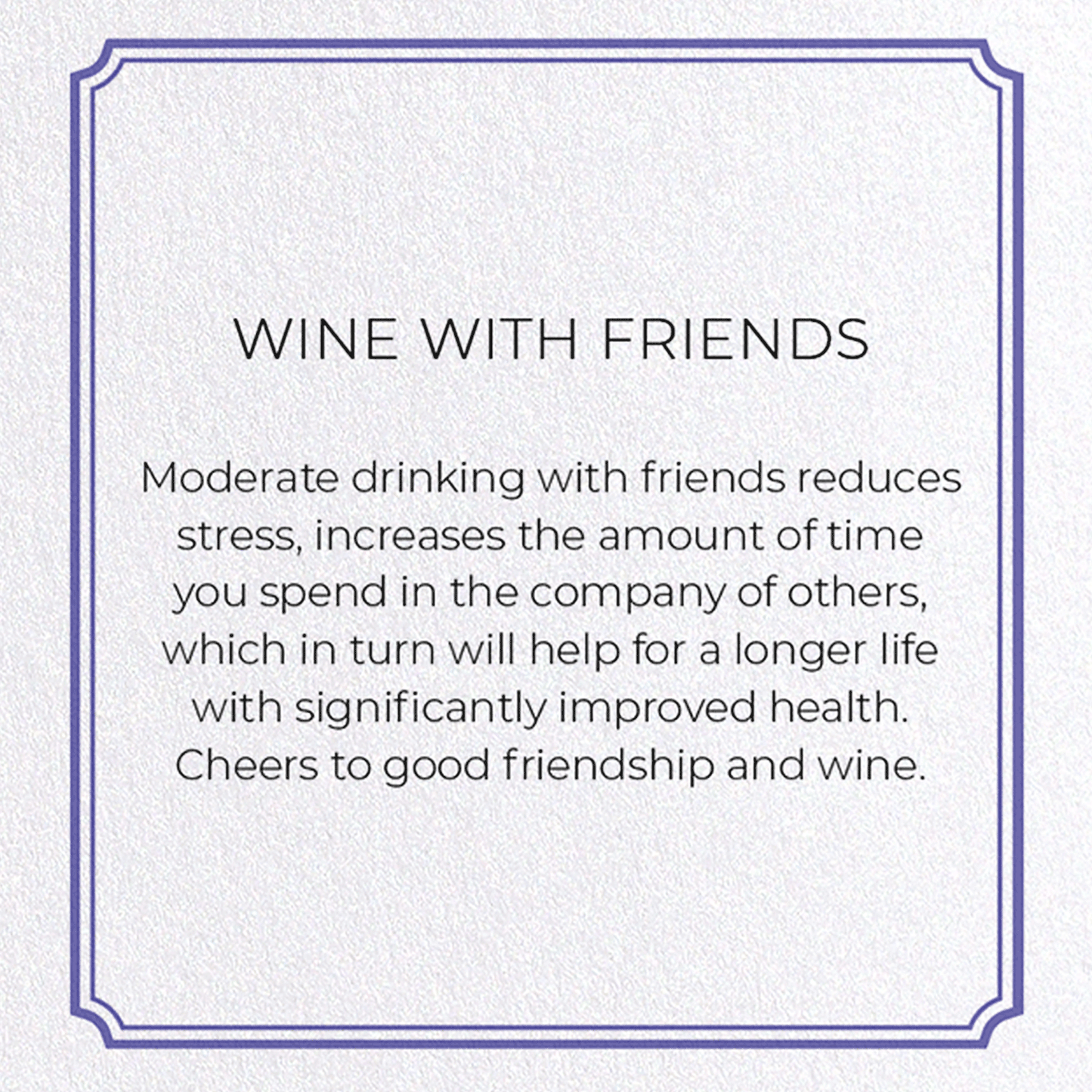 WINE WITH FRIENDS: Vintage Greeting Card