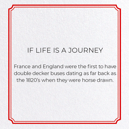 IF LIFE IS A JOURNEY: Vintage Greeting Card