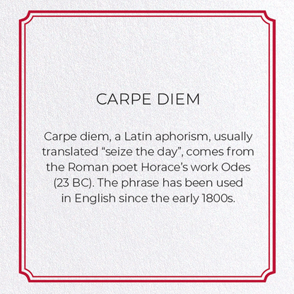 CARPE DIEM: Vintage Greeting Card