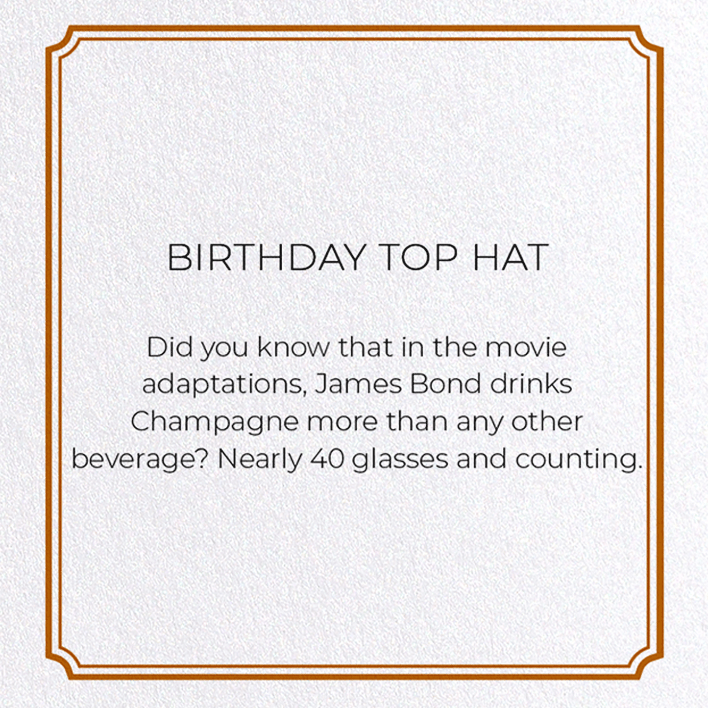 BIRTHDAY TOP HAT: Vintage Greeting Card