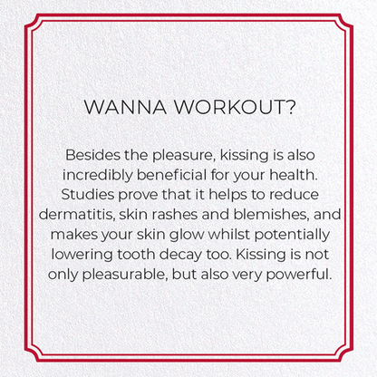 WANNA WORKOUT?: Vintage Greeting Card