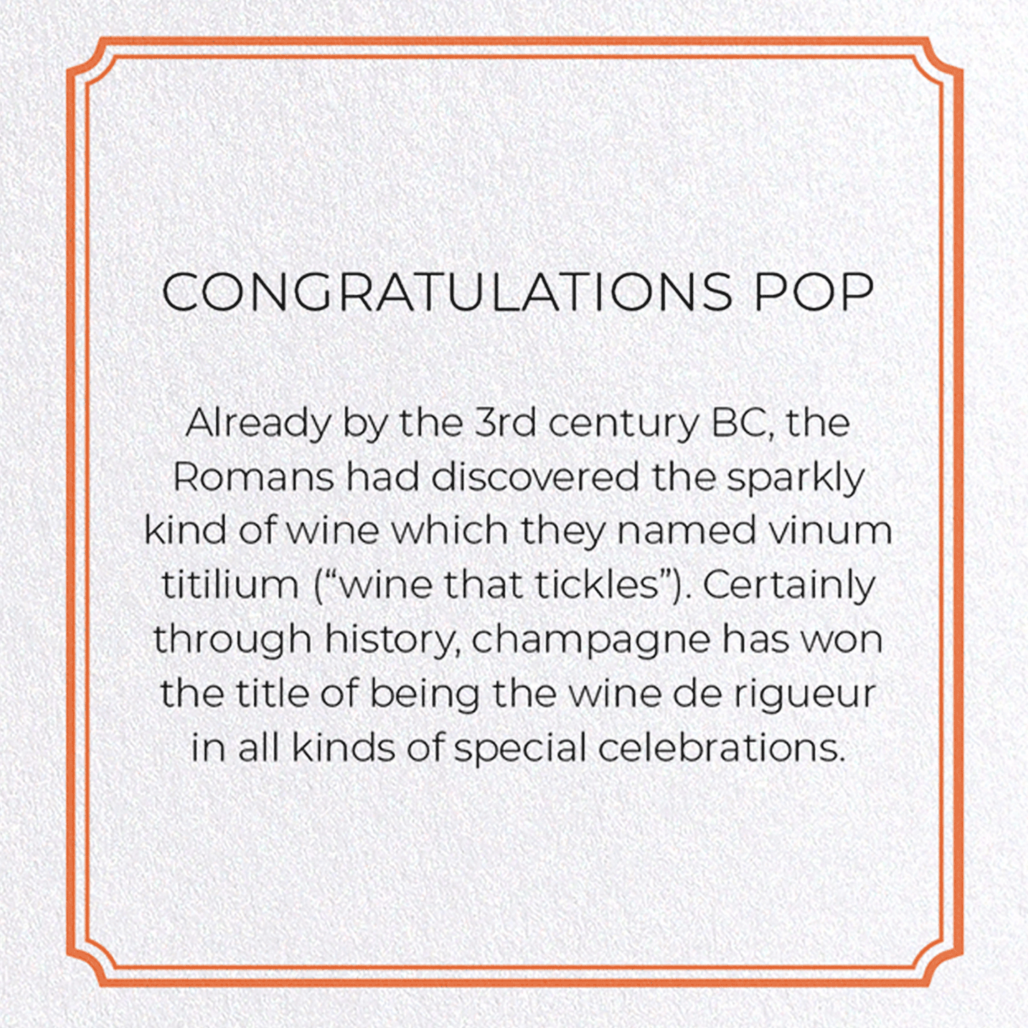 CONGRATULATIONS POP: Vintage Greeting Card