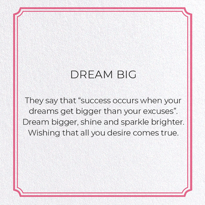 DREAM BIG: Vintage Greeting Card