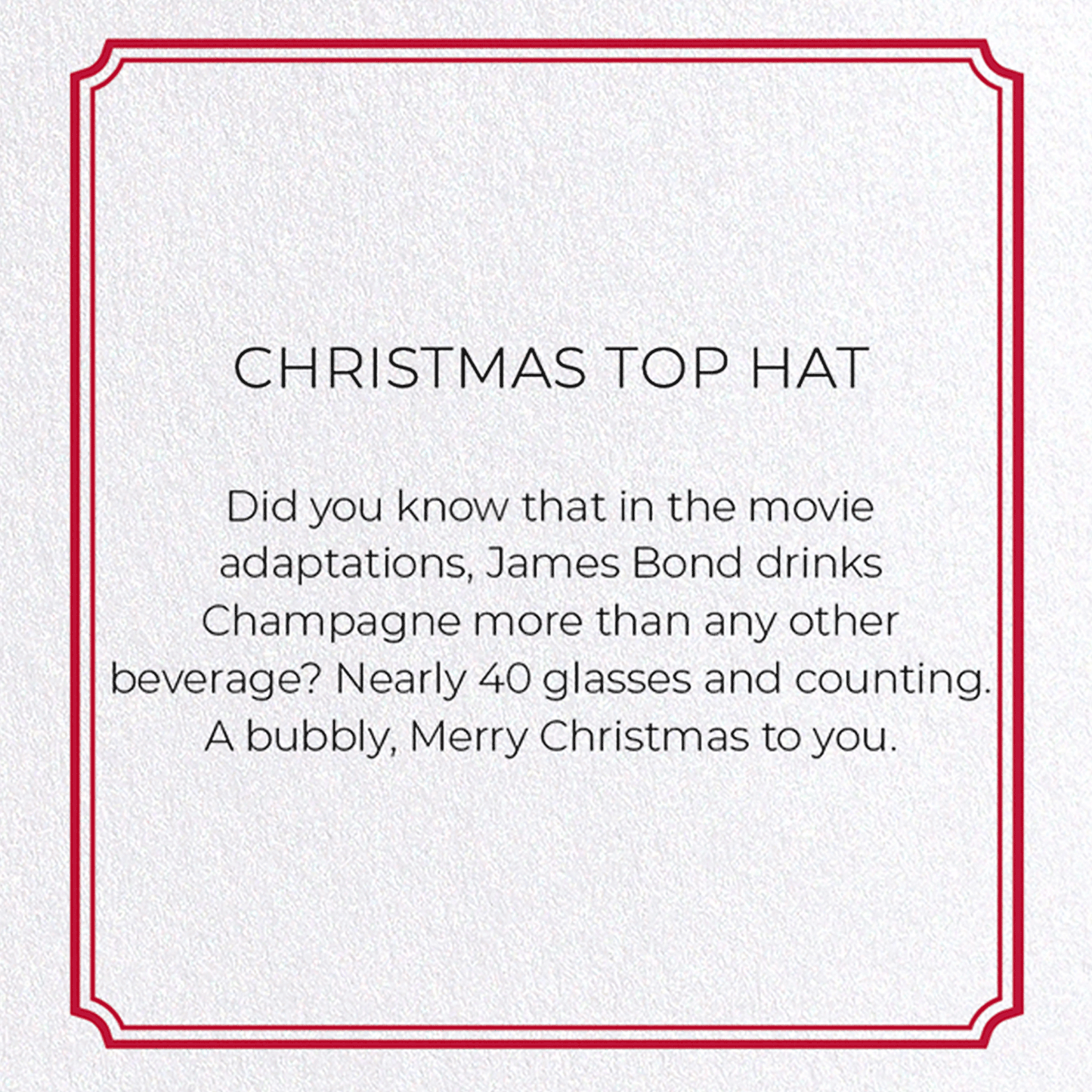 CHRISTMAS TOP HAT: Vintage Greeting Card