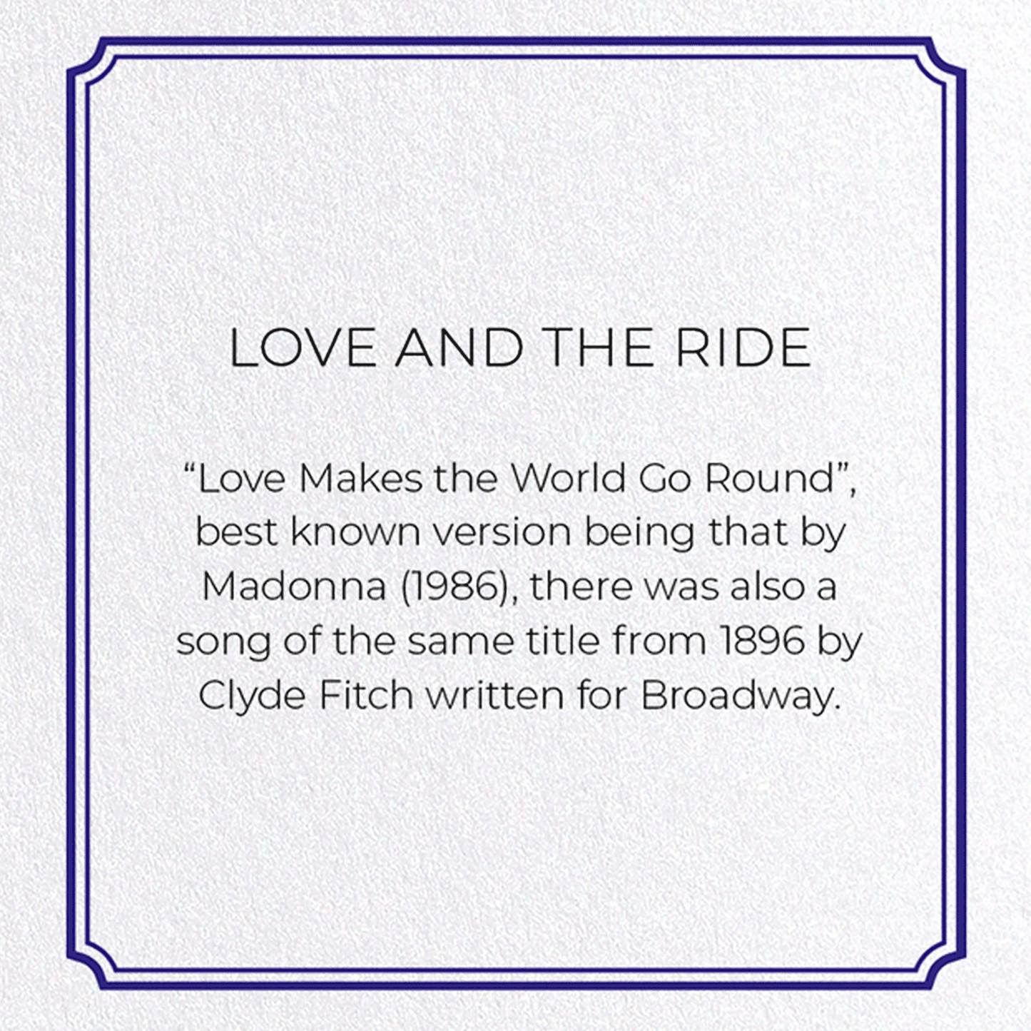 LOVE AND THE RIDE: Vintage Greeting Card