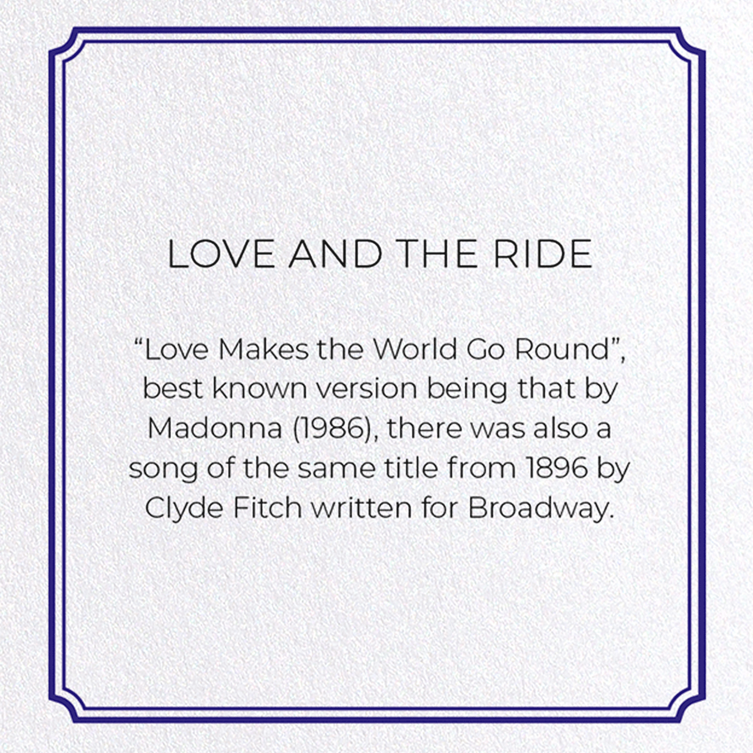 LOVE AND THE RIDE: Vintage Greeting Card