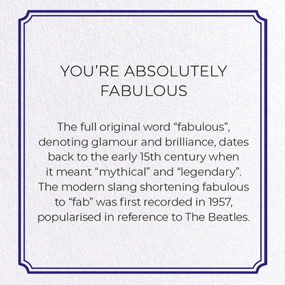 YOU’RE ABSOLUTELY FABULOUS: Vintage Greeting Card
