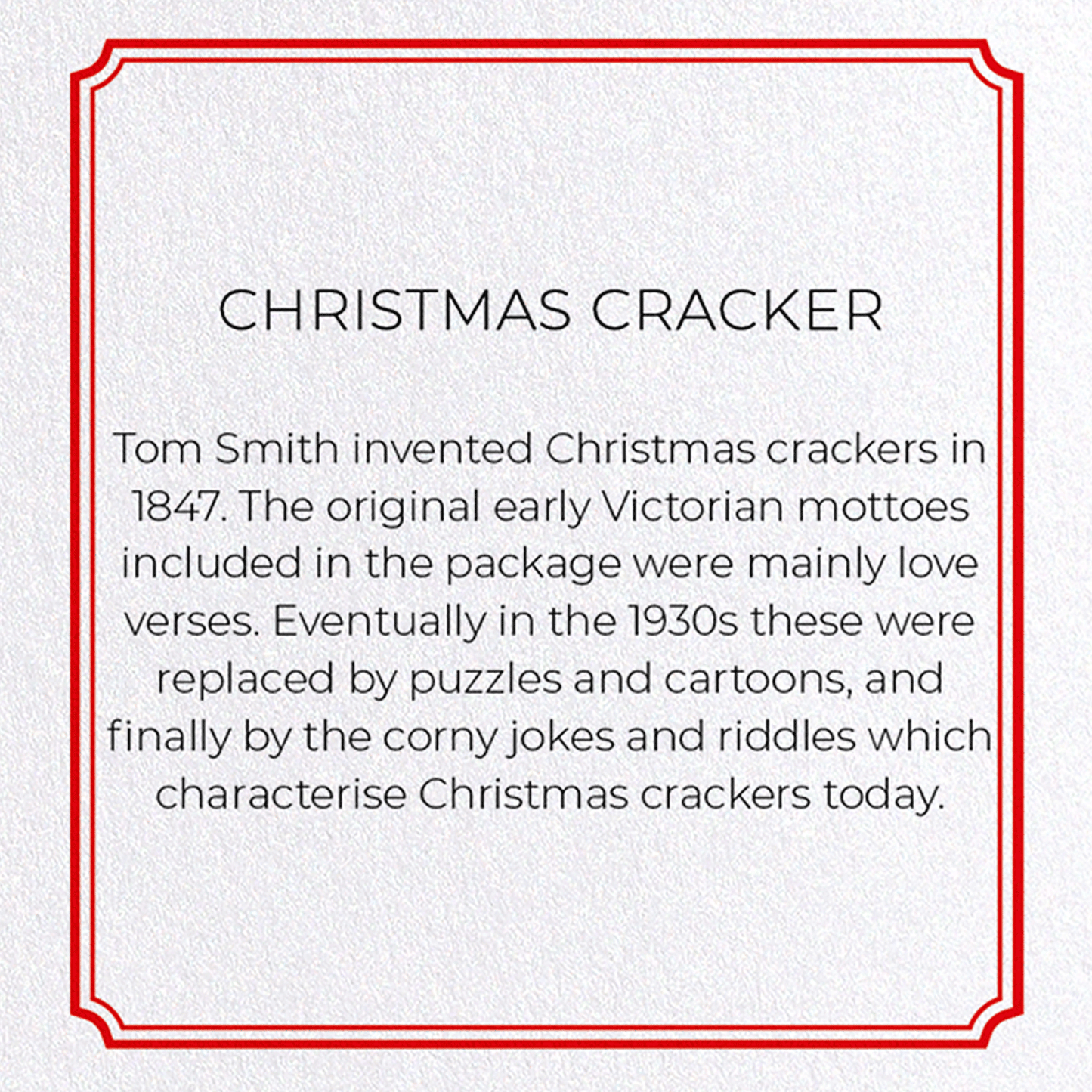 CHRISTMAS CRACKER: Vintage Greeting Card