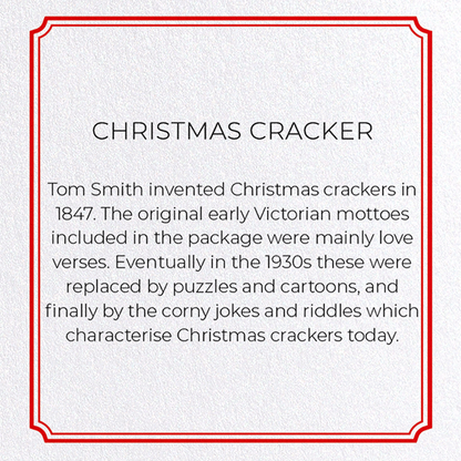 CHRISTMAS CRACKER: Vintage Greeting Card