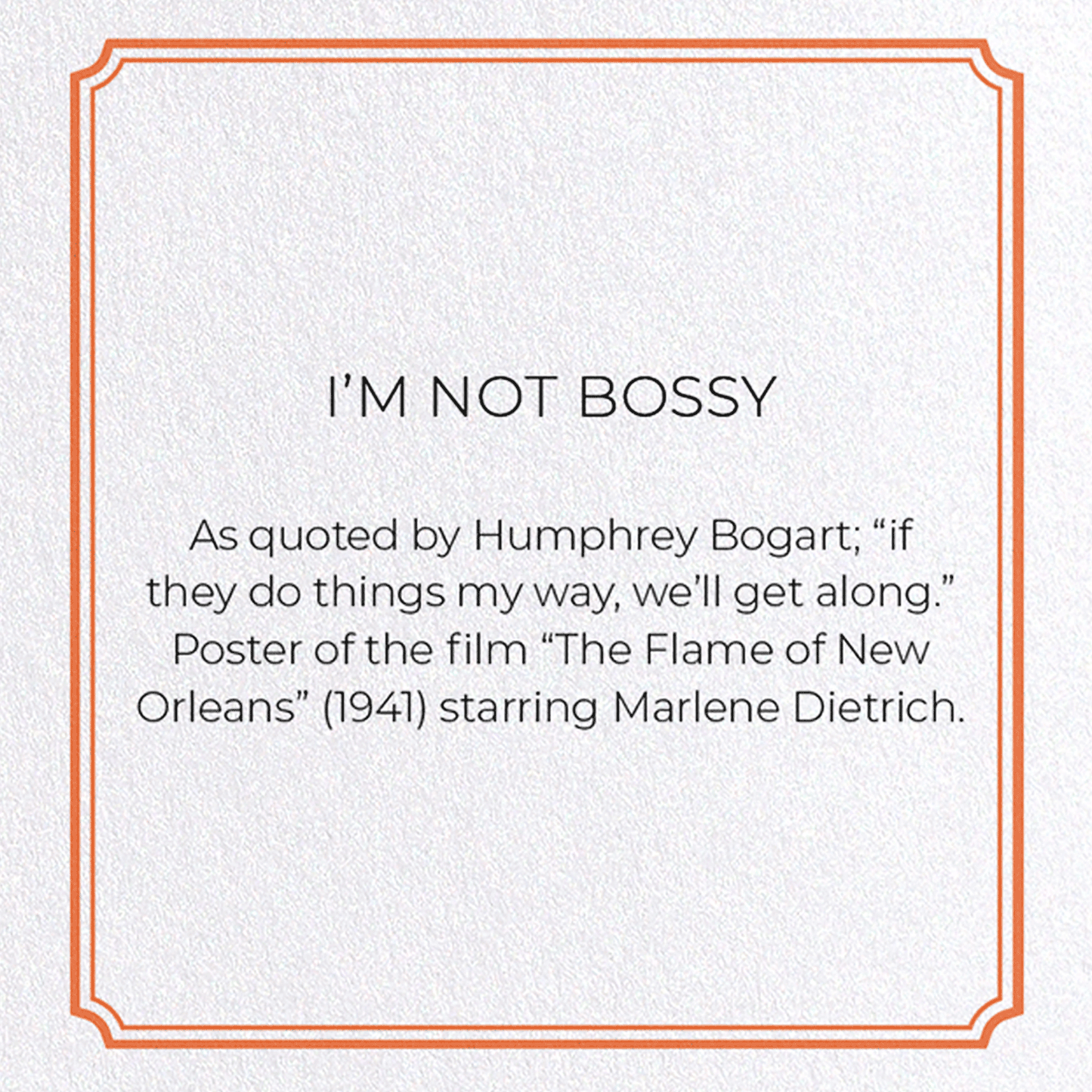 I'M NOT BOSSY: Vintage Greeting Card