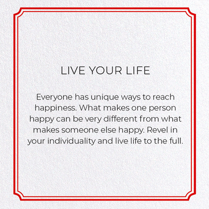 LIVE YOUR LIFE: Vintage Greeting Card