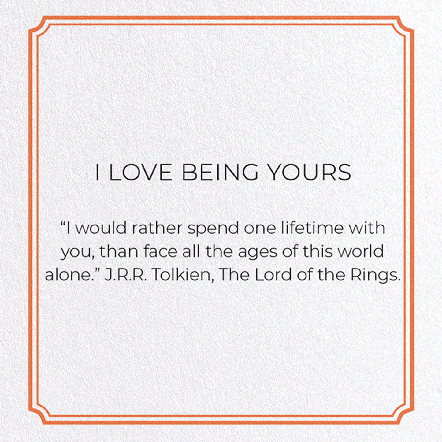 I LOVE BEING YOURS: Vintage Greeting Card
