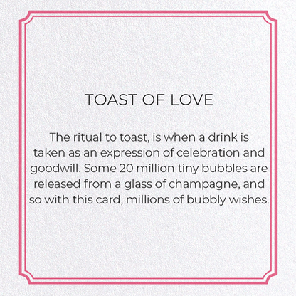 TOAST OF LOVE: Modern deco Greeting Card