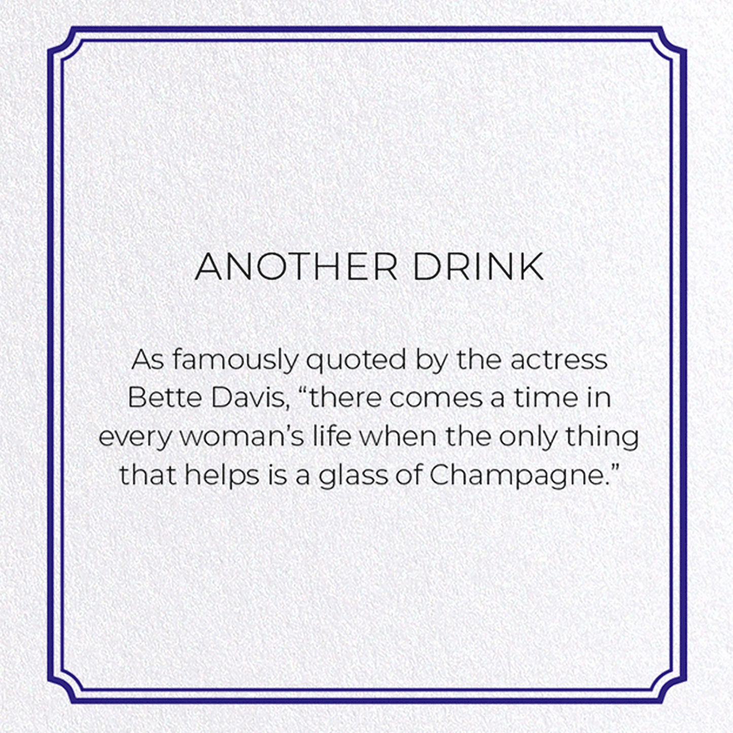 ANOTHER DRINK: Vintage Greeting Card