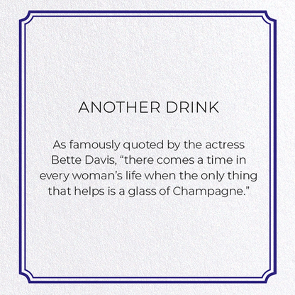 ANOTHER DRINK: Vintage Greeting Card