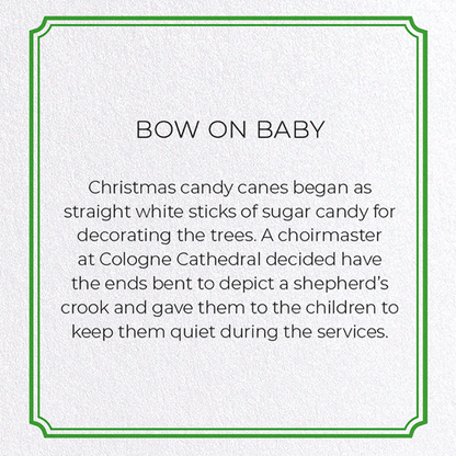 BOW ON BABY: Vintage Greeting Card