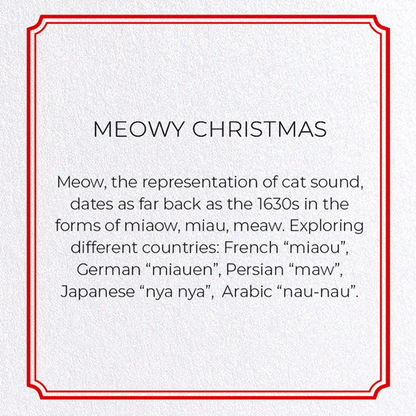 MEOWY CHRISTMAS: Vintage Greeting Card