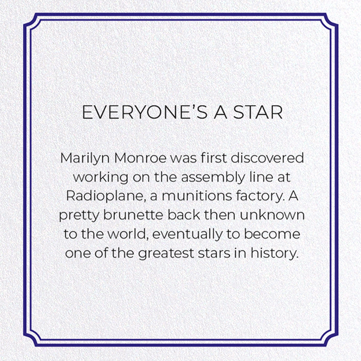 EVERYONE’S A STAR: Vintage Greeting Card