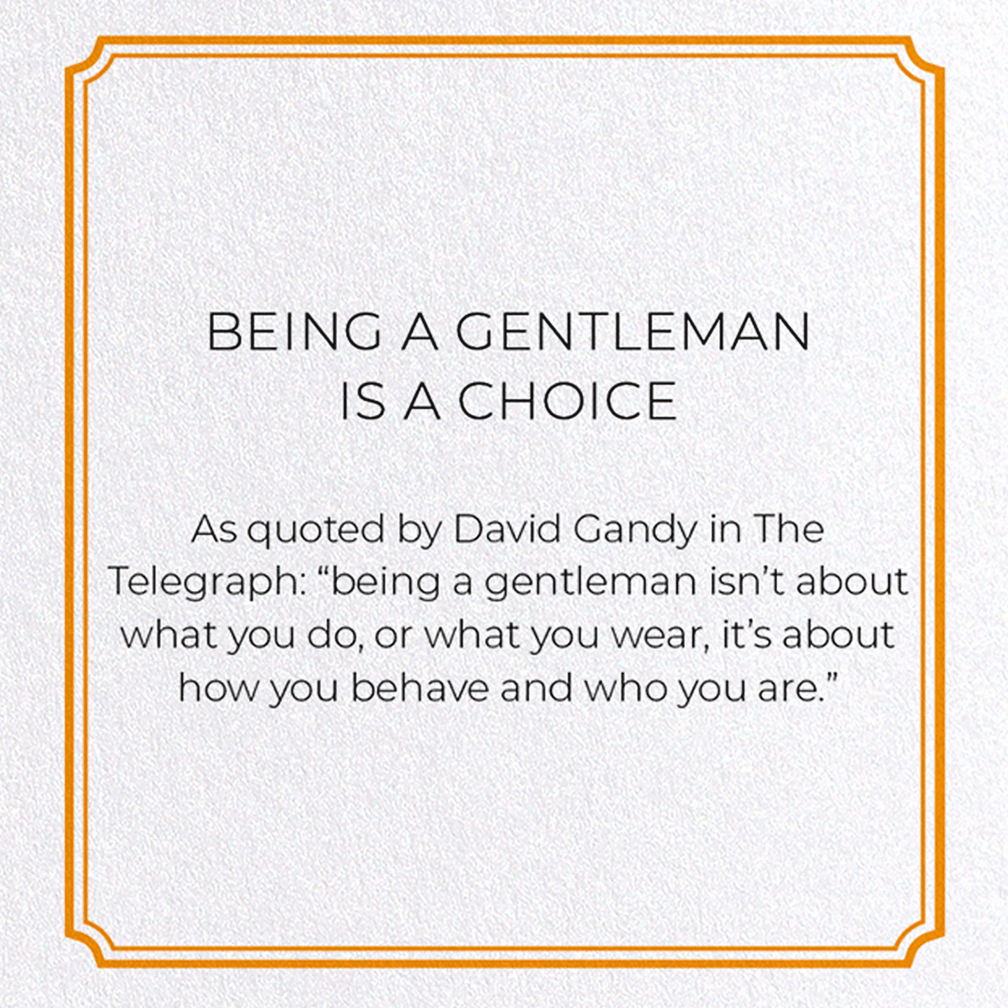 BEING A GENTLEMAN IS A CHOICE: Vintage Greeting Card
