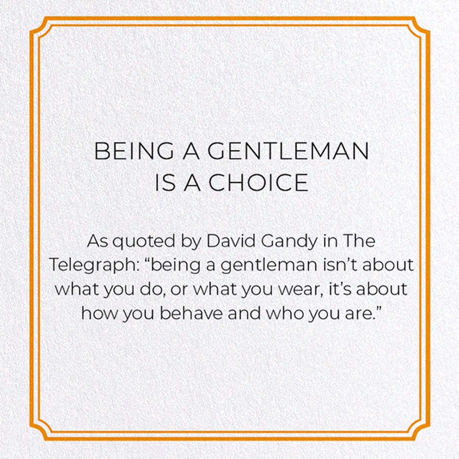 BEING A GENTLEMAN IS A CHOICE: Vintage Greeting Card