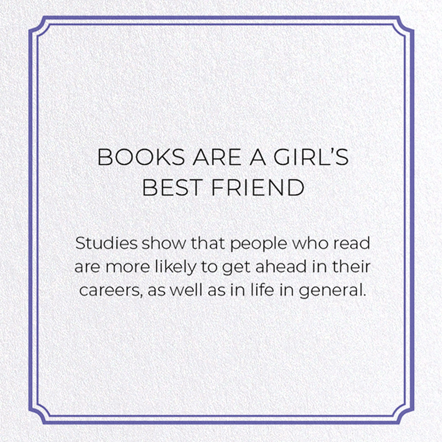 BOOKS ARE A GIRL’S BEST FRIEND: Vintage Greeting Card