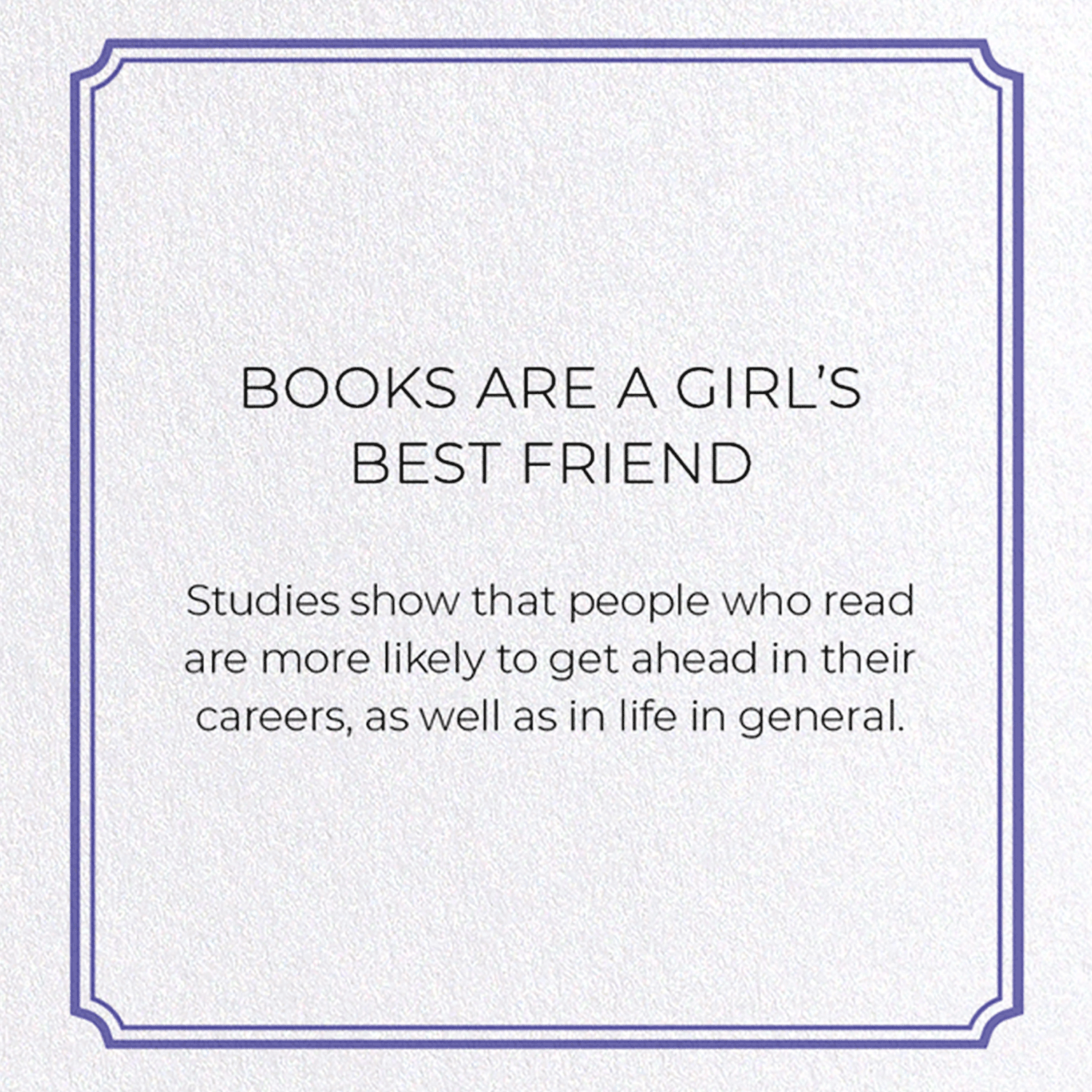 BOOKS ARE A GIRL’S BEST FRIEND: Vintage Greeting Card