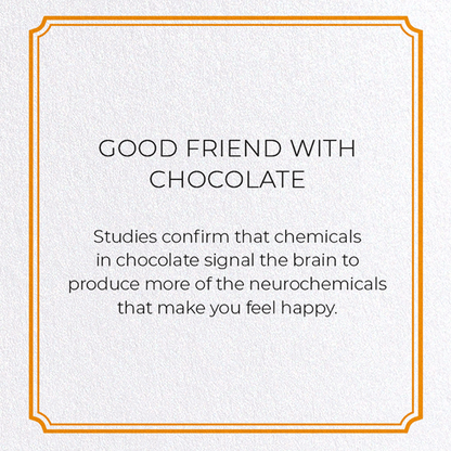 GOOD FRIEND WITH CHOCOLATE: Vintage Greeting Card