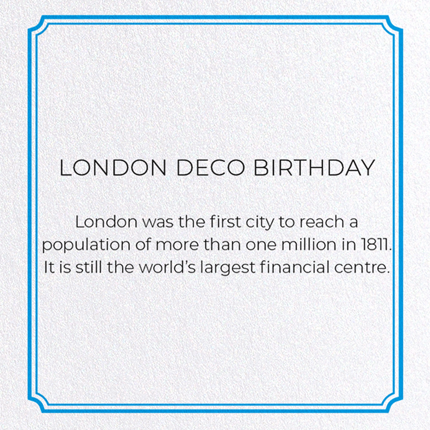 LONDON DECO BIRTHDAY: Modern deco Greeting Card