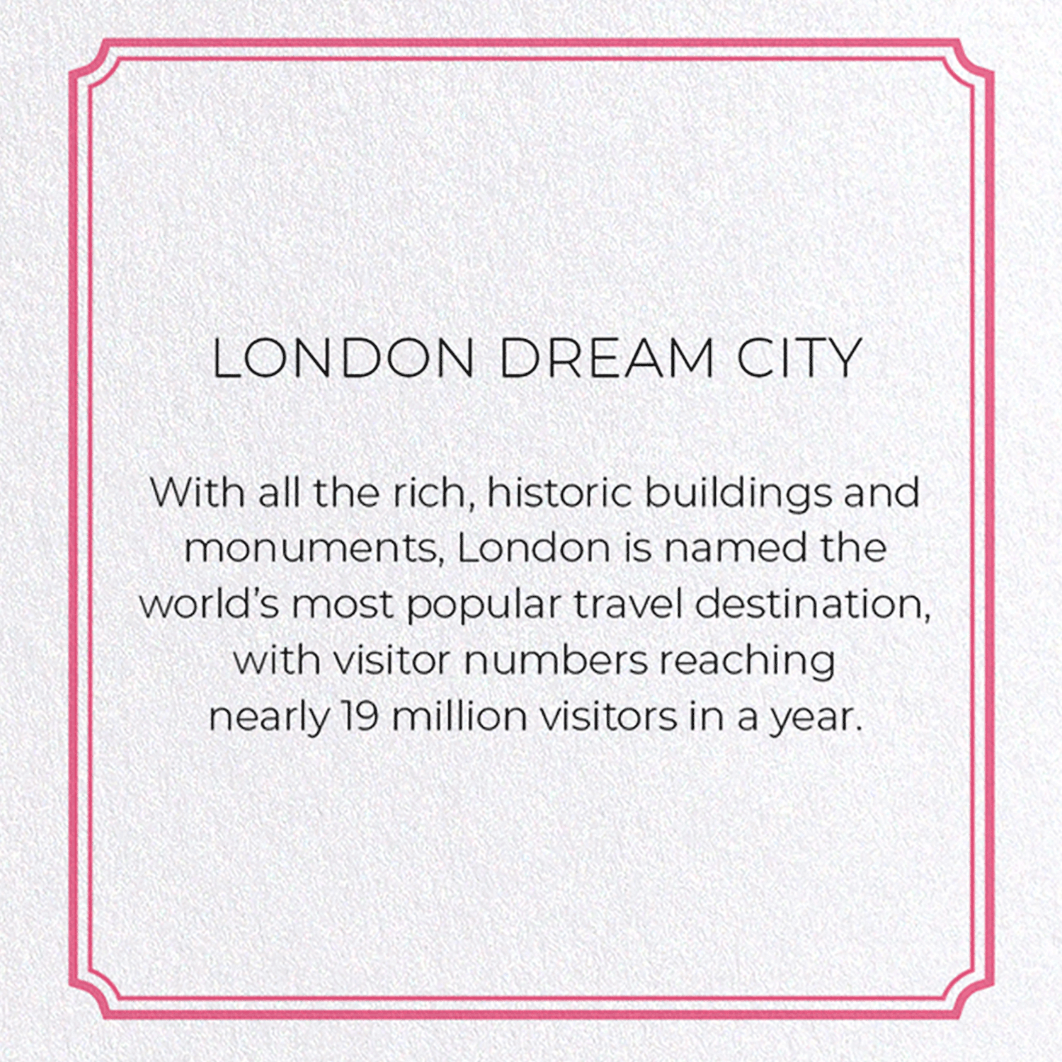 LONDON DREAM CITY: Modern deco Greeting Card