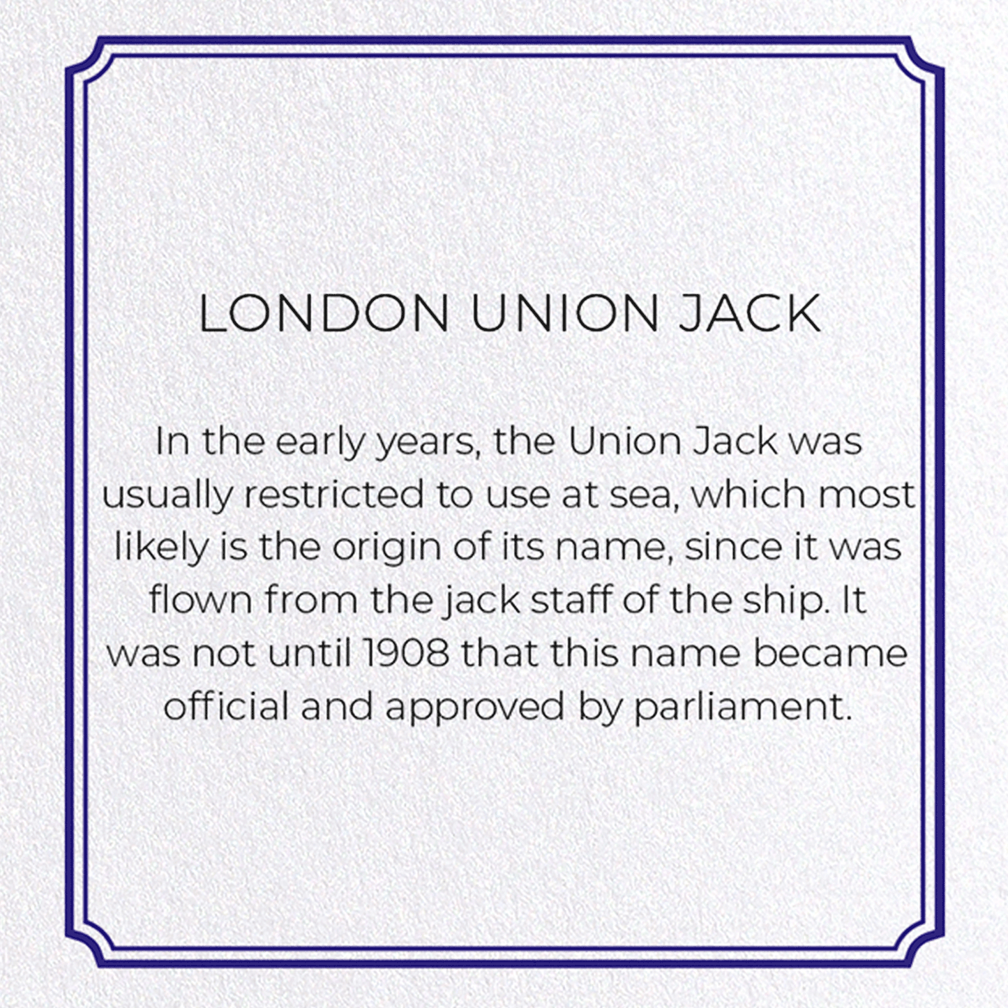 LONDON UNION JACK: Modern deco Greeting Card