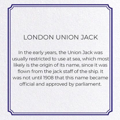 LONDON UNION JACK: Modern deco Greeting Card