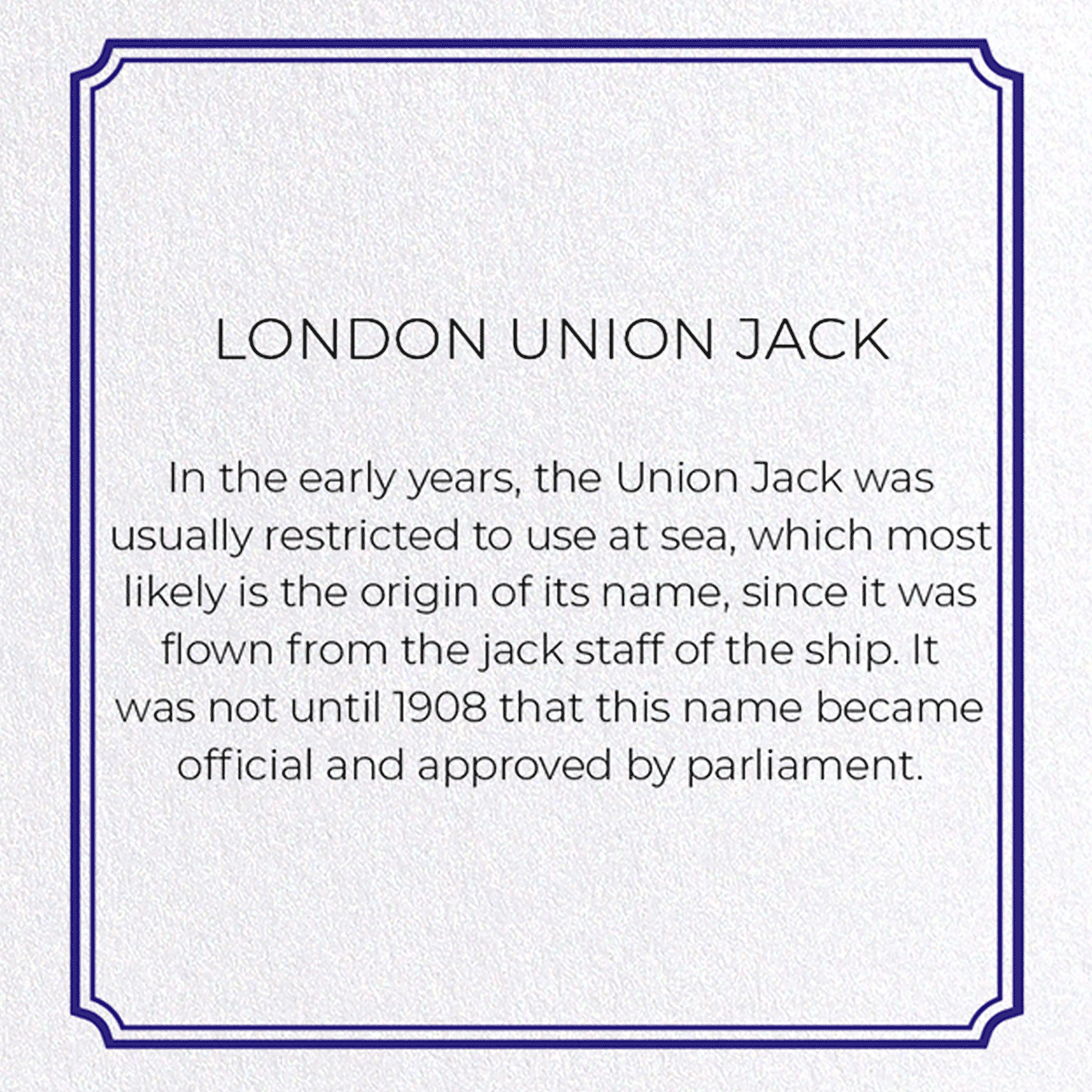 LONDON UNION JACK: Modern deco Greeting Card