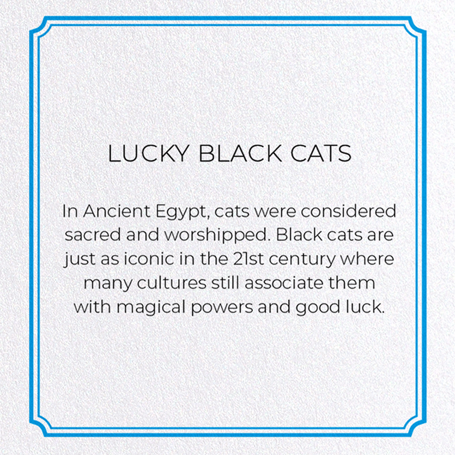 LUCKY BLACK CATS: Modern deco Greeting Card