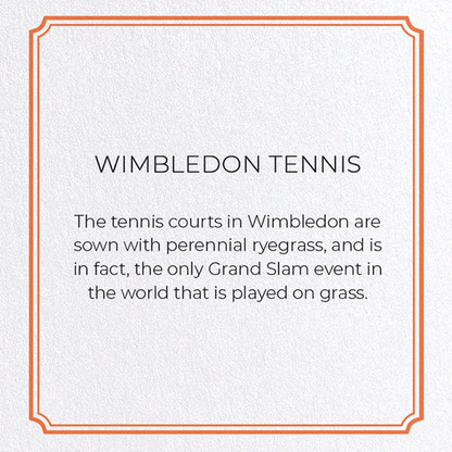 WIMBLEDON TENNIS: Modern deco Greeting Card