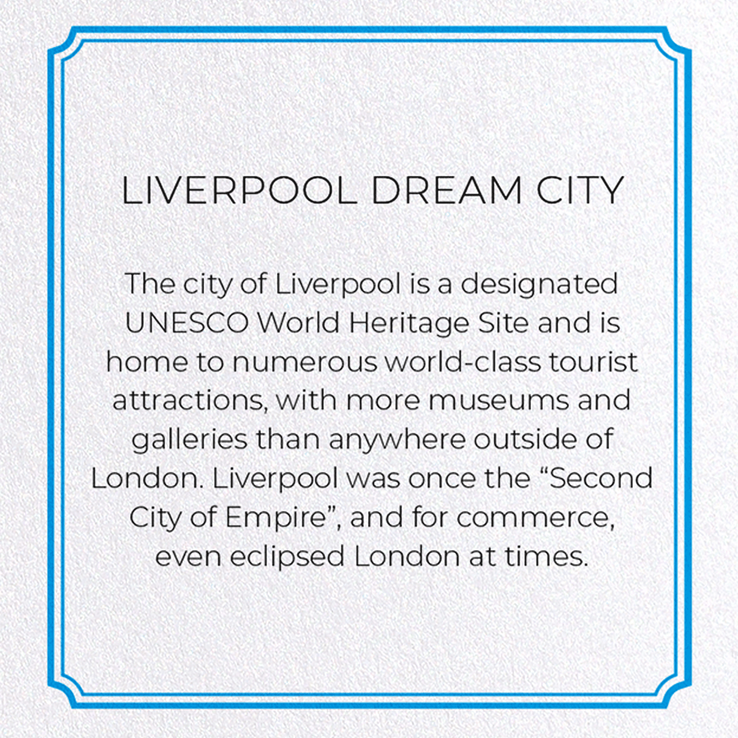 LIVERPOOL DREAM CITY: Modern deco Greeting Card